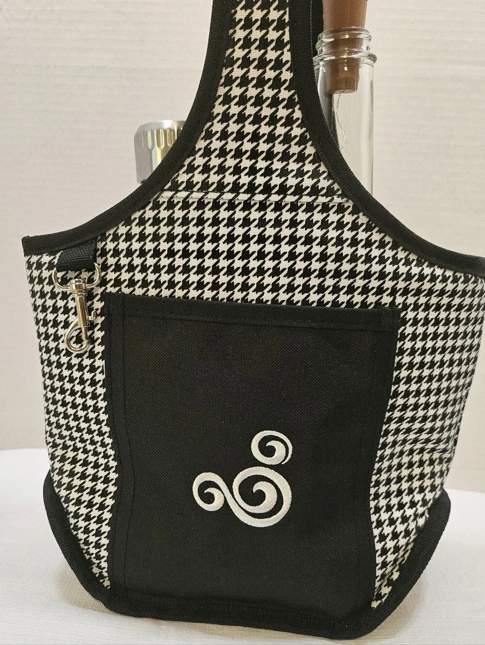 Disney Logo Wine Tote Bag with Front Pocket
